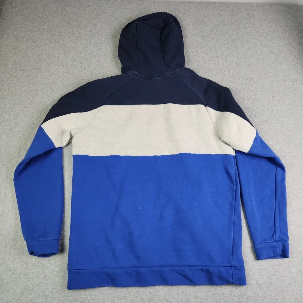 Nike Hoodie Mens L‎ Blue Dri-FIT Colorblock Standard Fit Swoosh Logo Sweatshirt
